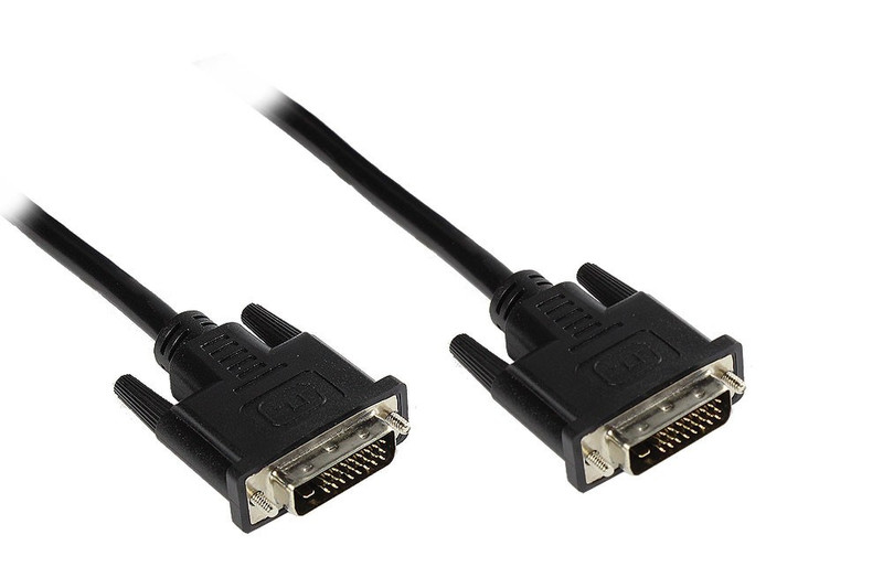 Alcasa GC-1059 0.5m DVI-D DVI-D Black DVI cable