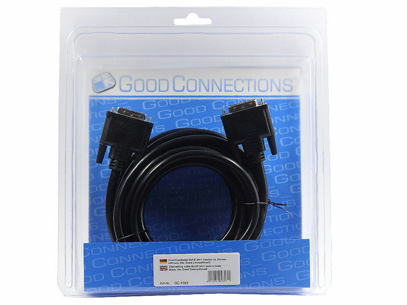 Alcasa GC-1061 2m DVI-D DVI-D Black DVI cable