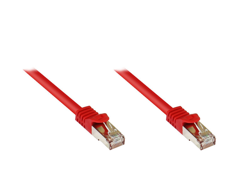 Alcasa GC-1354 0.25м Cat7 S/FTP (S-STP) Красный сетевой кабель