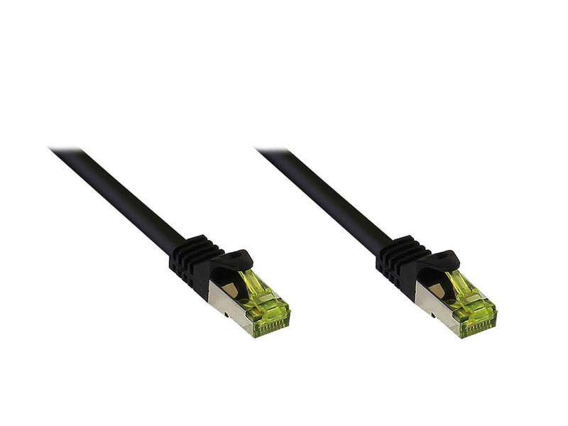 Alcasa GC-1358 0.5m Cat7 S/FTP (S-STP) Black networking cable