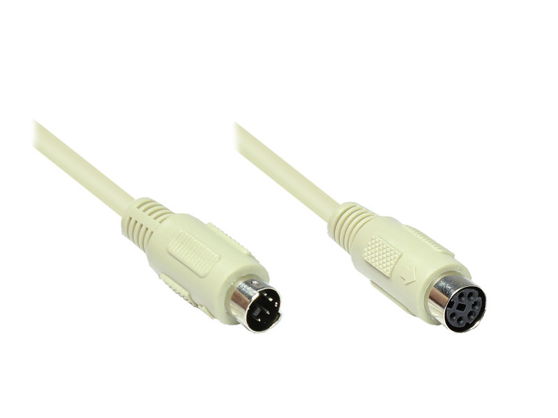 Alcasa GCT-1462 2m 6-p Mini-DIN 6-p Mini-DIN Beige PS/2 cable