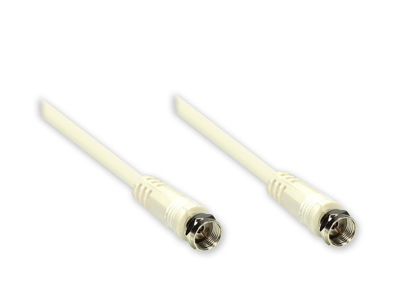 Alcasa S-F150 15m F F White coaxial cable