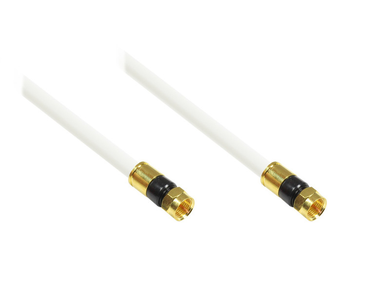 Alcasa S-FQ015W 1.5m F F White coaxial cable