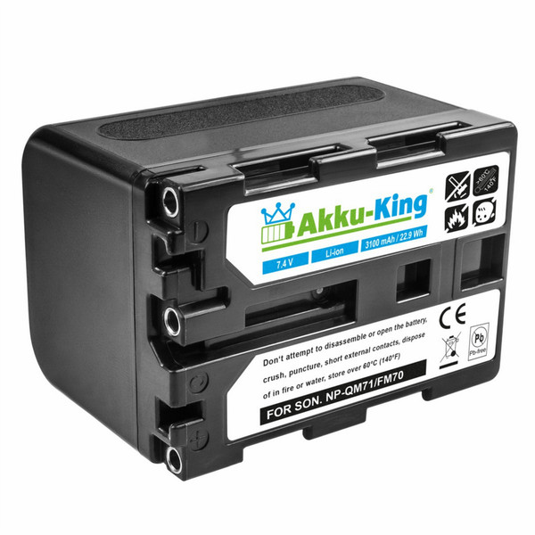 Akku-King 61816 Lithium-Ion 3100mAh 7.4V rechargeable battery