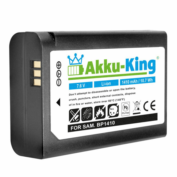 Akku-King 20111848 Lithium-Ion 1410mAh 7.6V Wiederaufladbare Batterie