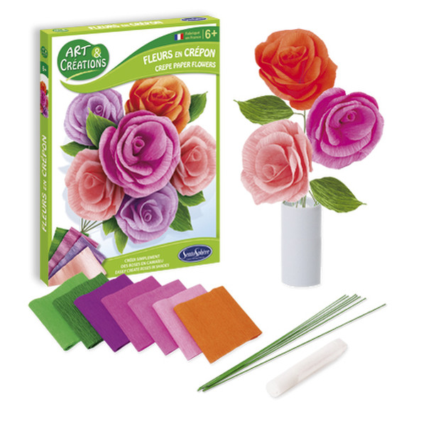 SentoSphere Fleurs en Crépon Roses Craft kit