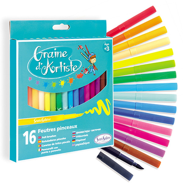 SentoSphere 9301 Brush tip Multicolour 16pc(s) marker