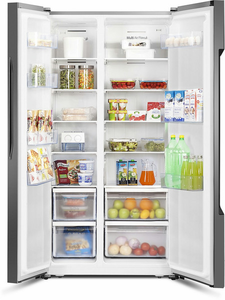 Hisense SBS 518A+ EL Freestanding A++ Stainless steel side-by-side refrigerator