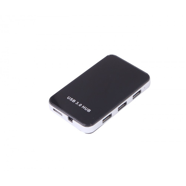 Uniformatic 86178 USB 2.0 480Мбит/с Черный хаб-разветвитель