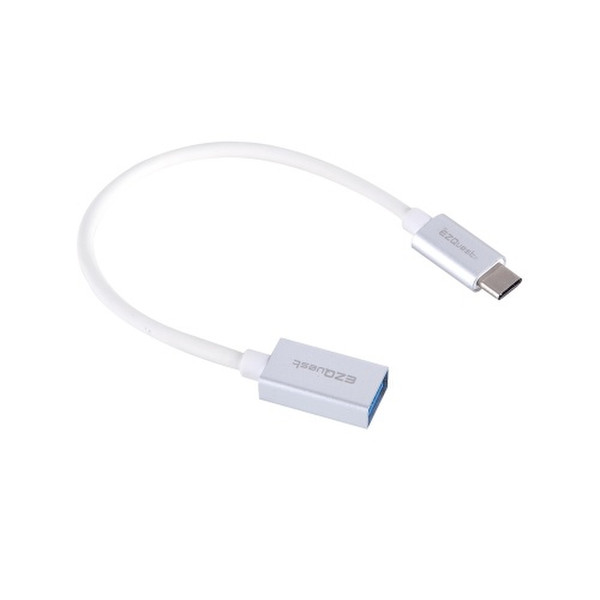 EZQuest X40099 USB C / Thunderbolt 3 USB 3.0 Cеребряный, Белый кабельный разъем/переходник