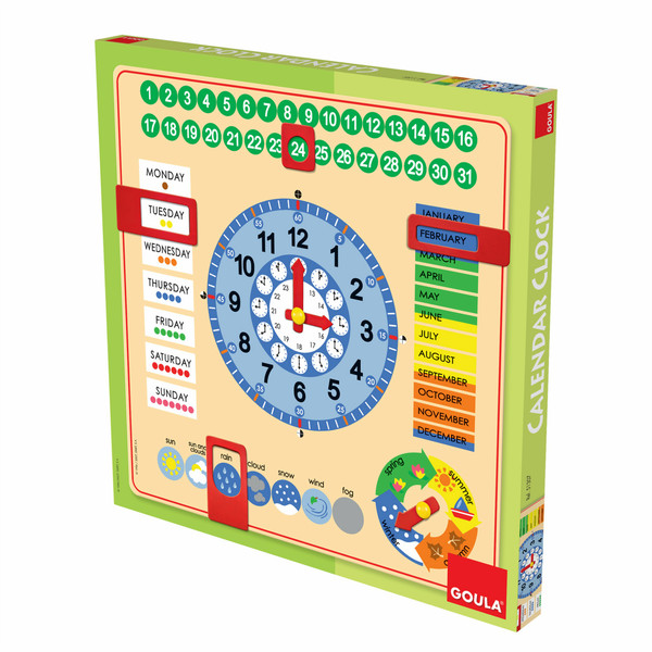 Goula Calendar Clock Дошкольный Мальчик / Девочка обучающая игрушка