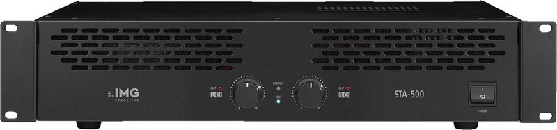 Monacor STA-500 2.0channels Home Wired Black audio amplifier