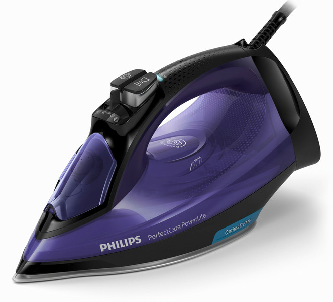 Philips PerfectCare GC3925/30 Steam iron SteamGlide Plus soleplate 2500W Black,Purple iron