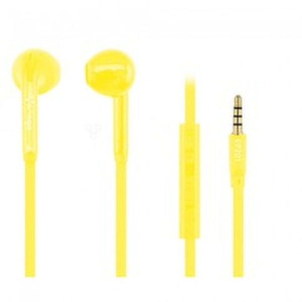 Vorago EP-201/AM In-ear Binaural Wired Yellow mobile headset