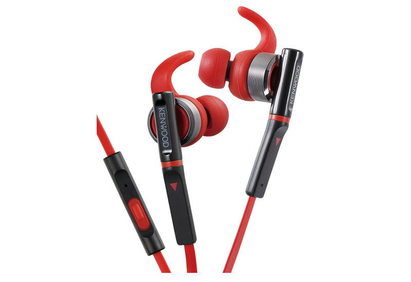 Kenwood Electronics KH-SR800-R In-ear Binaural Wired Black,Red mobile headset