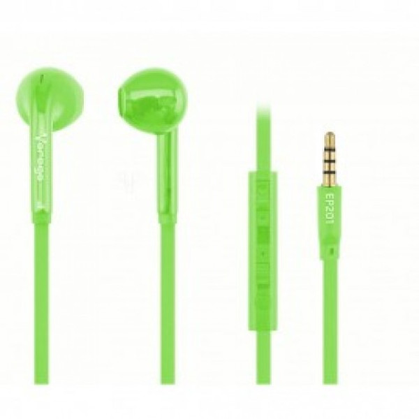 Vorago EP-201/V In-ear Binaural Wired Green mobile headset