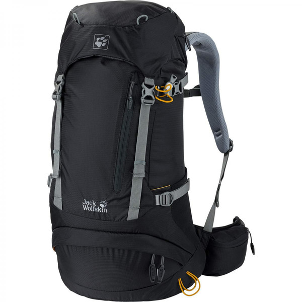 Jack Wolfskin 2004571-6000 Unisex 26L Polyamide,Polyester Black,Grey,Yellow travel backpack