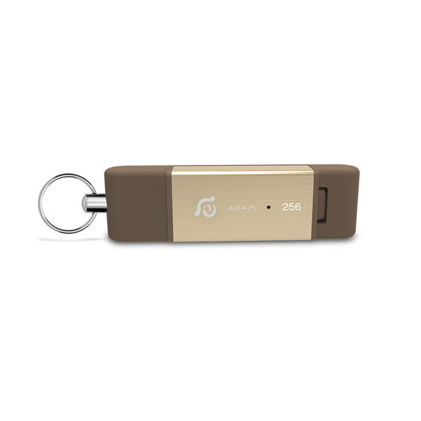 Adam Elements iKlips DUO 256ГБ USB 3.1 (3.1 Gen 2) Type-A Коричневый, Золотой USB флеш накопитель
