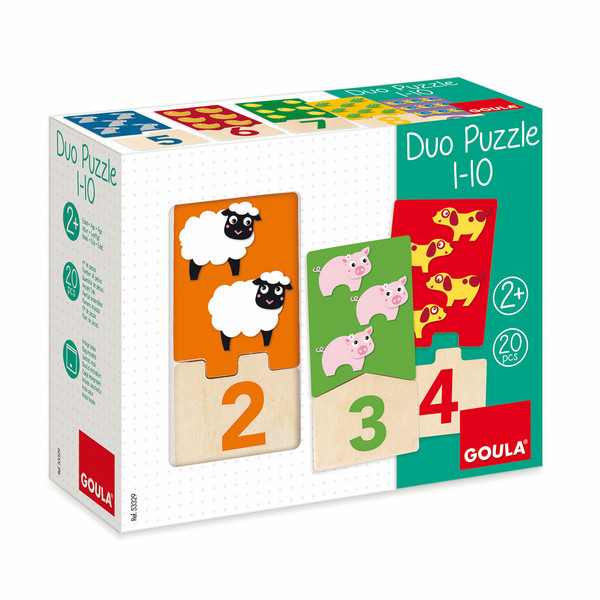 Goula Puzzel Duo 1-10 Дошкольный Мальчик / Девочка обучающая игрушка