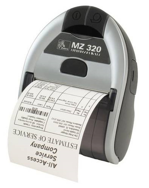Zebra MZ 320 Прямая термопечать Mobile printer 203 x 203dpi Серый