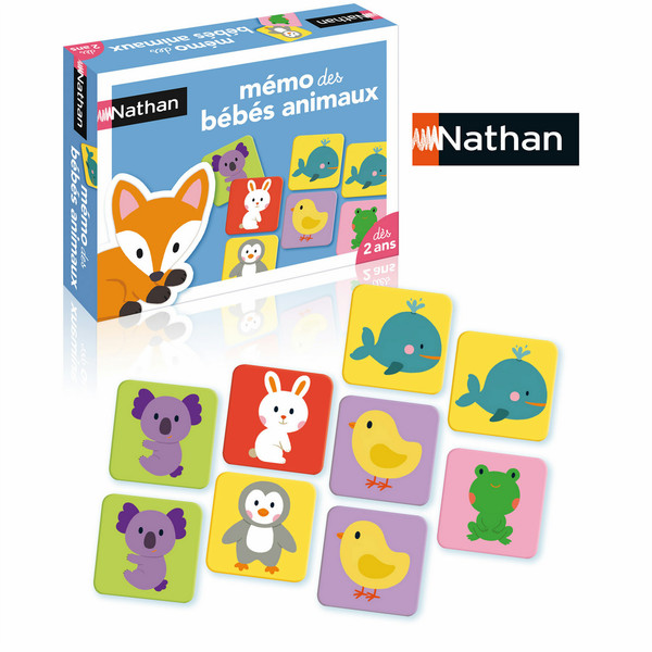 Nathan Mémo des bébés animaux Preschool Boy/Girl learning toy