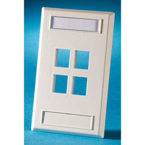 C2G OR-KSFP4-88 White switch plate/outlet cover