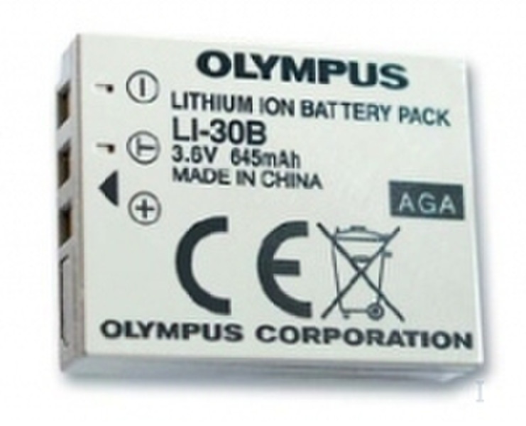 Olympus LI-30B Литий-ионная (Li-Ion) 645мА·ч 3.6В аккумуляторная батарея