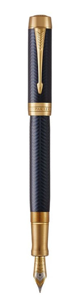 Parker Duofold Prestige Blue Chevron Fountain Pen - Fine nib fountain pen