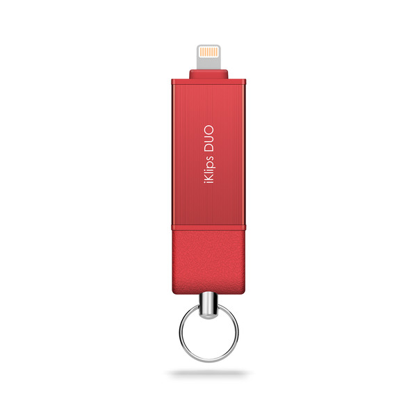 Adam Elements iKlips DUO 128GB USB 3.0 (3.1 Gen 1) Typ A Rot USB-Stick