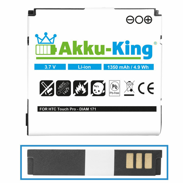 Akku-King 20105586 Lithium-Ion 1350mAh 3.7V Wiederaufladbare Batterie