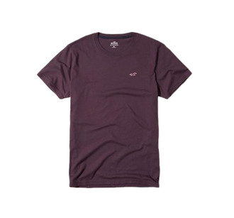 Hollister Must-Have Crew Men's T-Shirt - Burgundy