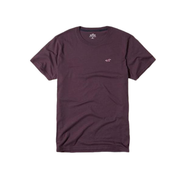 Hollister Must-Have Crew Men's T-Shirt - Burgundy