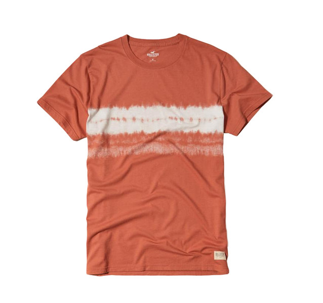 Hollister Tie-Dye Easy Fit Men's T-Shirt - Orange