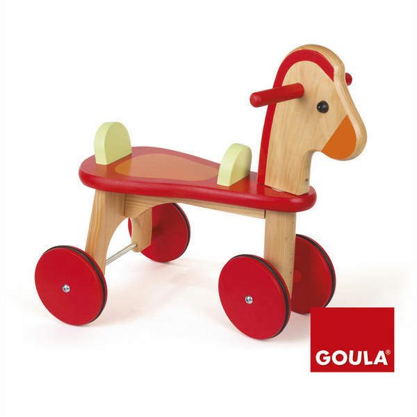Goula Wooden Trike Horse Нажим Игрушка для езды в виде животного