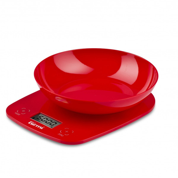 Girmi PS01 Tabletop Round Electronic kitchen scale Red
