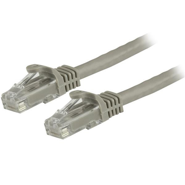 StarTech.com Cat6 Ethernet Patch Cable with Snagless RJ45 Connectors - 6 ft., Gray