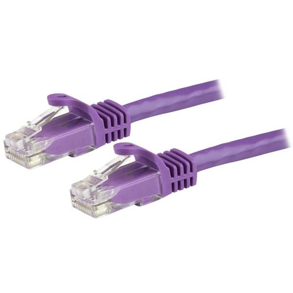 StarTech.com Cat6 Ethernet Patch Cable with Snagless RJ45 Connectors - 9 ft., Purple