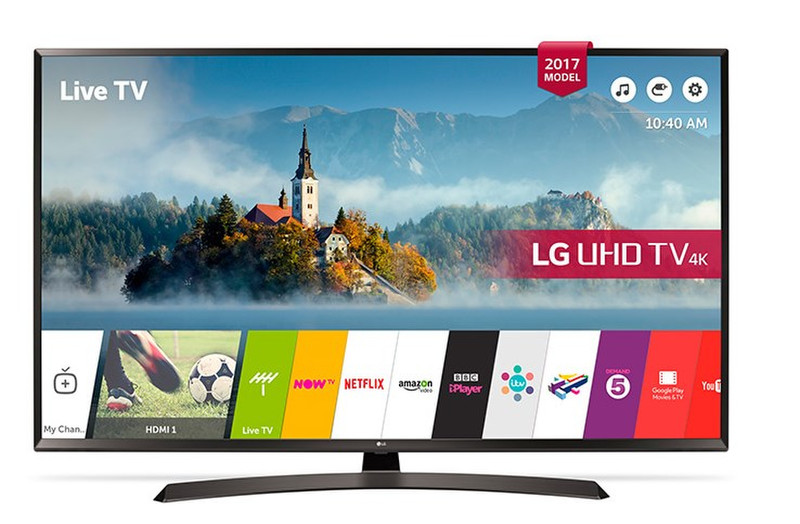 LG 43UJ634V 43Zoll 4K Ultra HD Smart-TV WLAN Schwarz LED-Fernseher
