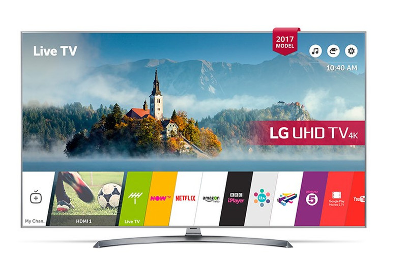 LG 43UJ750V 43Zoll 4K Ultra HD Smart-TV WLAN Schwarz LED-Fernseher