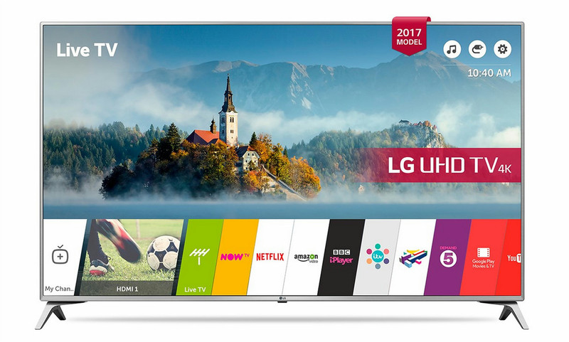 LG 49UJ651V 49Zoll 4K Ultra HD Smart-TV WLAN Schwarz, Silber LED-Fernseher