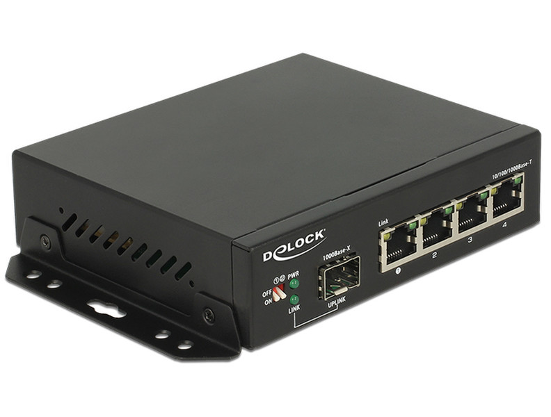 DeLOCK 87704 Gigabit Ethernet (10/100/1000) Черный сетевой коммутатор