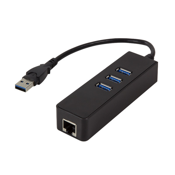 LogiLink UA0173A USB 3.0 (3.1 Gen 1) Type-A 1000Мбит/с Черный хаб-разветвитель