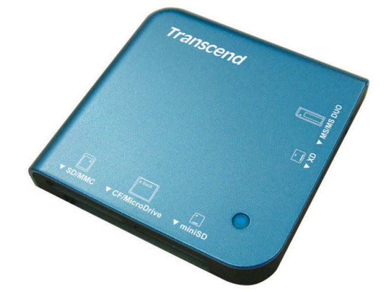 Transcend Portable Multi-Card Reader Blue USB 2.0 устройство для чтения карт флэш-памяти