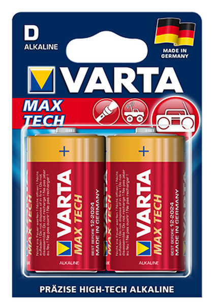 Varta MAX TECH D Alkaline 1.5V non-rechargeable battery