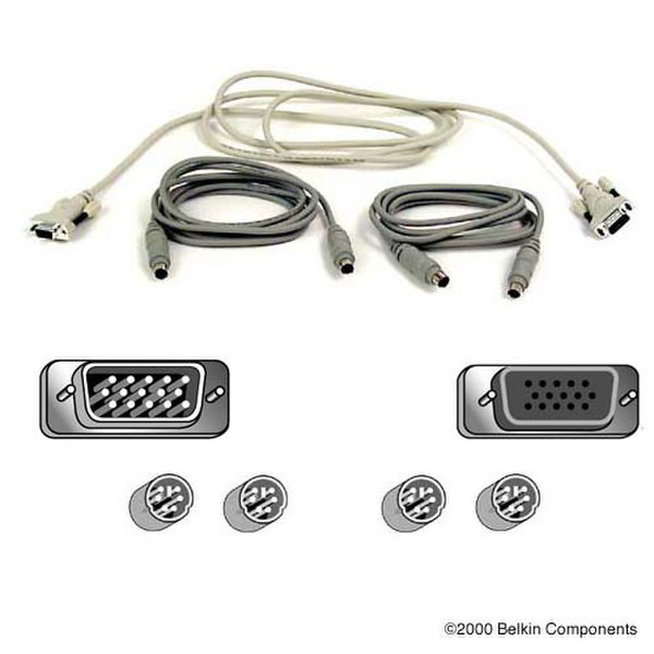 Belkin Pro Series OmniView™ KVM PS/2 Cable Kit - 6 feet 1.8m KVM cable