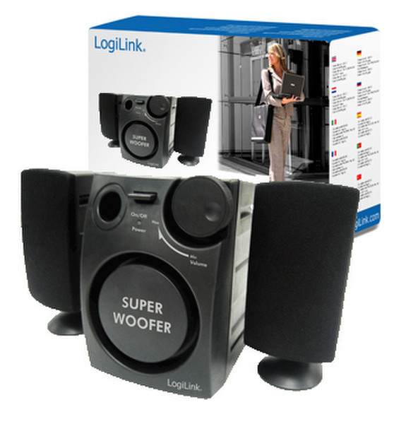 LogiLink 2.1 Speaker System 9Вт Черный акустика