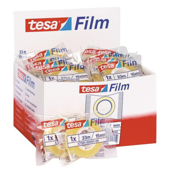 TESA Film Standart 15mm x 33m 33m Transparent Klebeband für das Büro