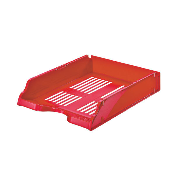 Esselte Transit A4 Polystyrene Red desk tray