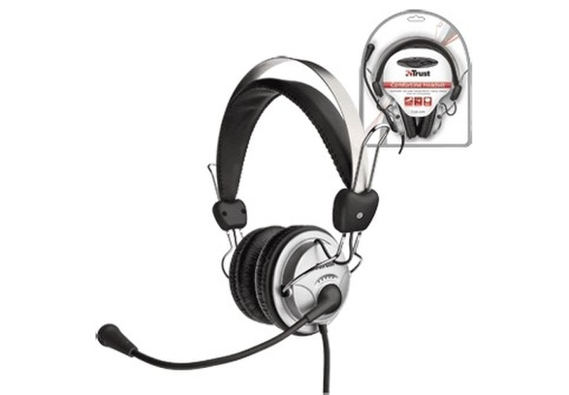 Trust Comfortline Headset Binaural Wired Black,Silver mobile headset