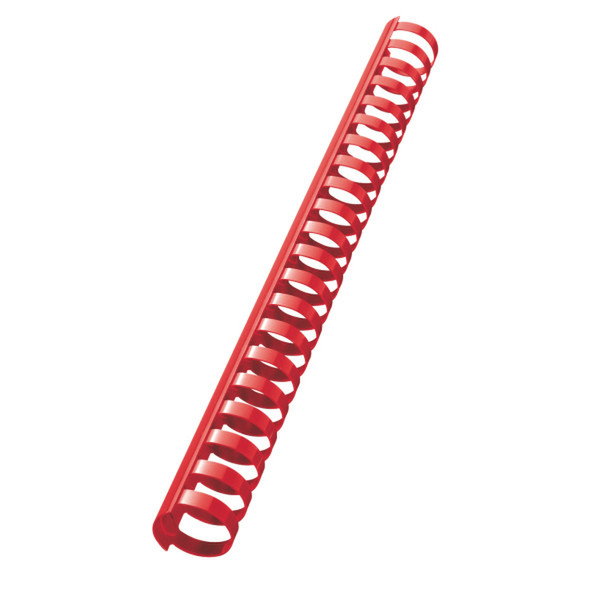 Leitz Plastic Comb Spines, 50 Pcs. Red binding cover